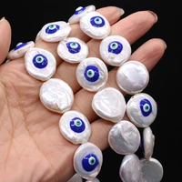 natural freshwater pearl irregular round evil eye shaped beads baroque pearls for jewelry making diy necklace bracelet gift 36cm