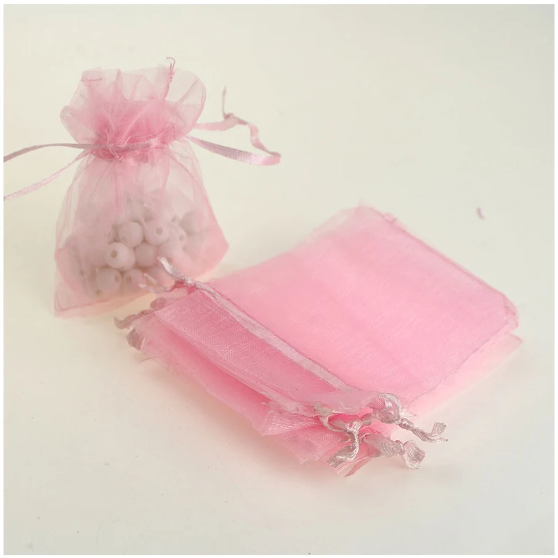 100 шт./лот 7x9 см оптовая продажа разные цвета мешочки из органзы для свадебной