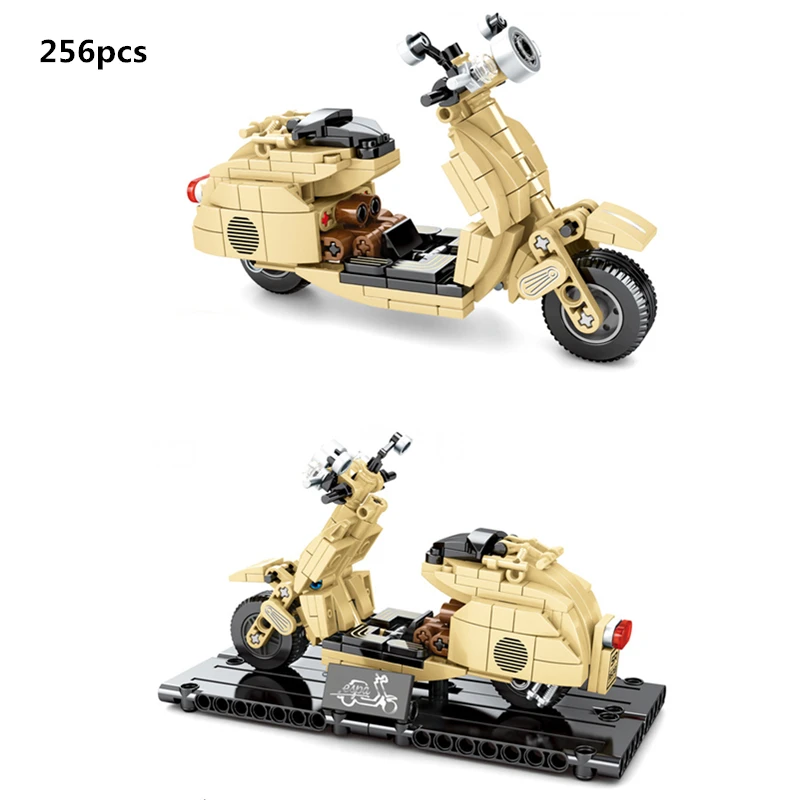 Классическая модель мотоцикла Vespas набор строительных блоков высокие технологии