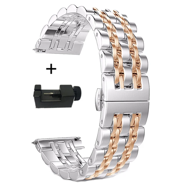 Luxury Stainless Steel Watch Strap Replacement for Samsung Watch 4/4 Classic Metal Wristband Smart Watch Bracelet Wristband