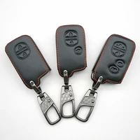 234 button leather key fob shield cover case for toyota camry corolla avalon rav4 land cruiser remote car key holder protector