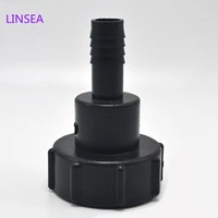 s60x6 coarse thread to 34 hose ibc tank fittings plastic garden drain connector water tank adapter 1pcs