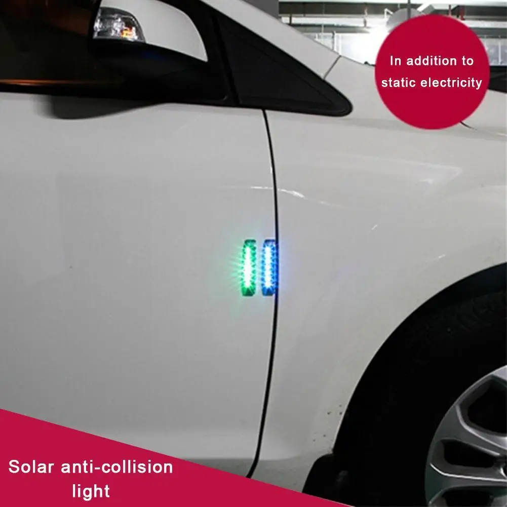 Car Door Anti-Static Solar Energy Protector Bumper Anti-Collision Crash Decoration LED Auto Light Bar Accessories X4C9 | Автомобили и