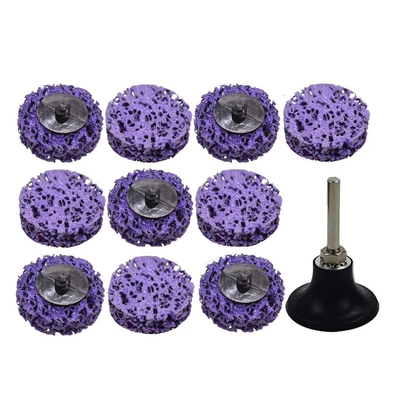 

10 PCS Roloc Strip Disc Rust Removal Wheel Surface Conditioning Rust Paint Remove Clean Angle Grinder Disc Wheel 2 Inch (10PCS +
