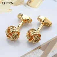 hot sale metal knot cufflinks for mens shirt cuffs nails lepton high quality knots cuff links fashion men wedding gift cufflink