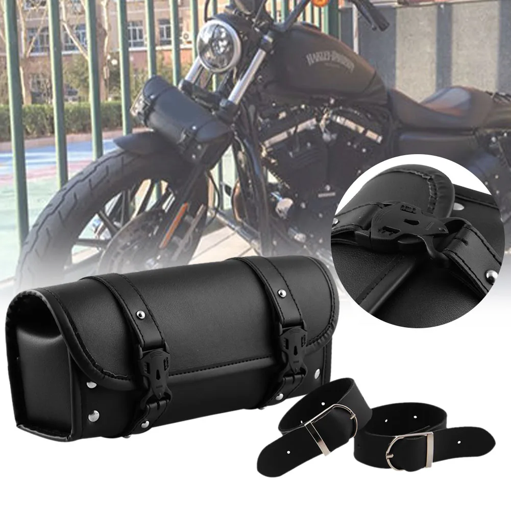 

Motorcycle Fork Tool Bags Storage Leather Travel Pouch Front Luggage Bag for Harley/ Yamaha/Honda/Kawasaki/Suzuki Saddlebags
