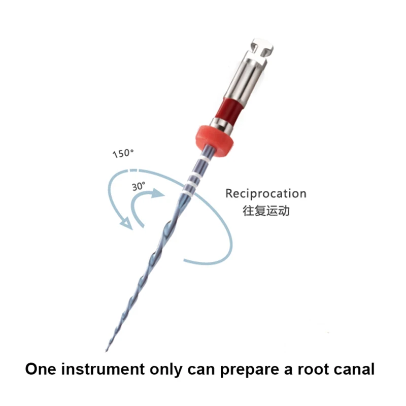 Dental Reciprocating Blue Heat Activation File R25 25mm Reciprocation NITI Files Dental Only One File Endodontic Endo Instrument