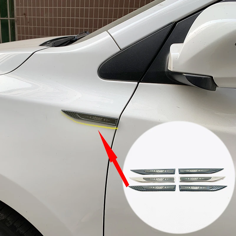 

Stainless steel Car Wing Side Badge Fender Emblem Cover Trim Car styling For Toyota corolla C-HR Camry RAV4 Accessories 2PCS