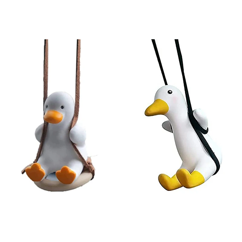 

Swinging Duck Hanging Ornament, Cute Swing Duck On Car Rear View Mirror Pendant, Swing Duck Decor, Swing Duck