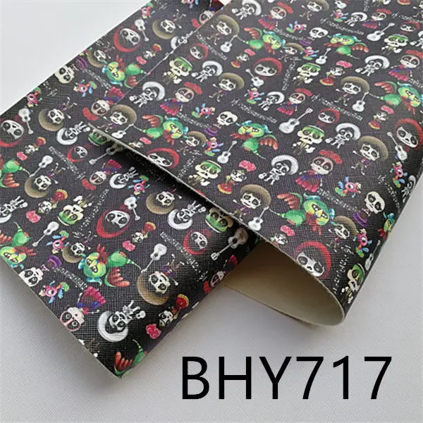 BHY717 A4 20*33 см мультфильм печати искусственная кожа для DIY аксессуары BHY666 - Цвет: BHY717