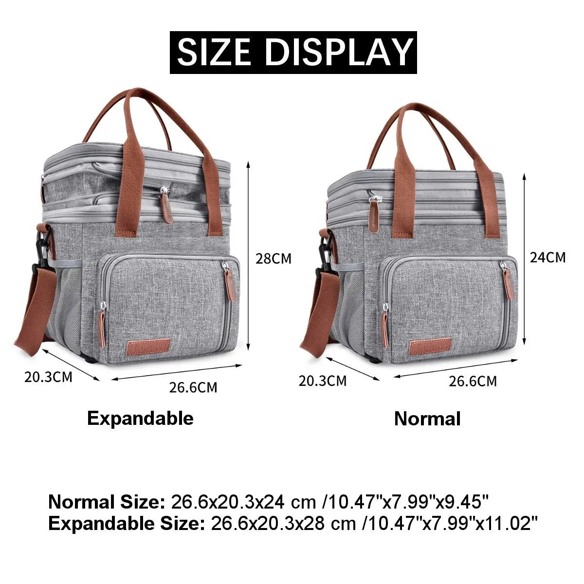 

Portable Large Insulated Lunch Bag Leak-proof School Picnic Food Drinks Storage Carrier Travel Lunch Box Food Bag Leisure Bags