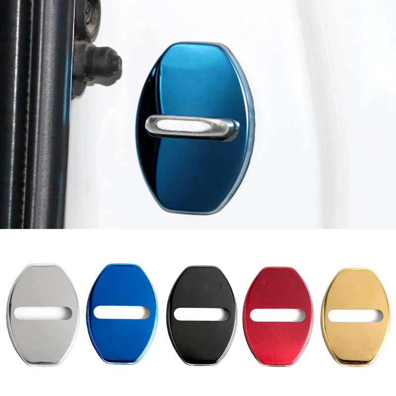 

4 Pcs Car Stainless Steel Door Lock Protective Cover for Volkswagen Sagitar Golf 6 POLO Tiguan Car Interior Accessories