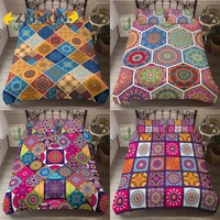 zeimon bohemia patchwork duvet cover set boho mandala bedding set for adults bedcloth 23pcs queen king twin size bed set