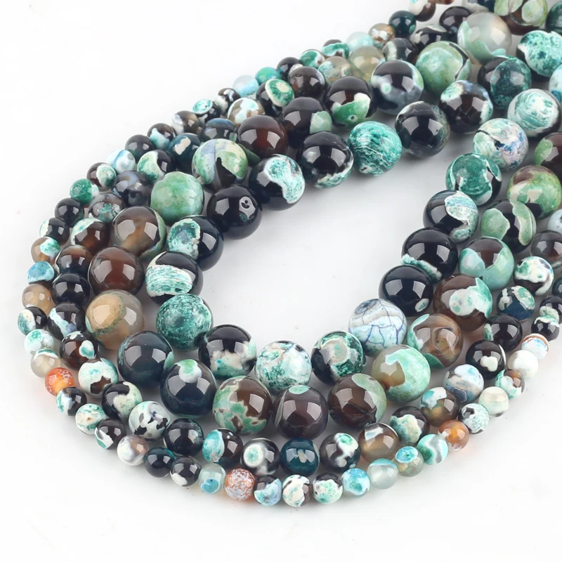 Бусы из камня Агата круглые бусины россыпью зеркальные браслеты 15 дюймов 6/8/10/12 мм