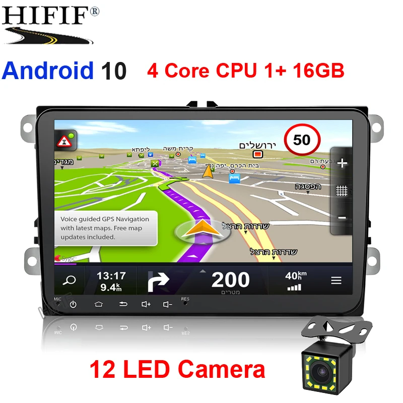 9 &quotAndroid 10 Автомобильный GPS навигатор для VW Volkswagen GOLF 5 Polo Passat b5 Jetta Tiguan Touran Skoda 7708 canbus