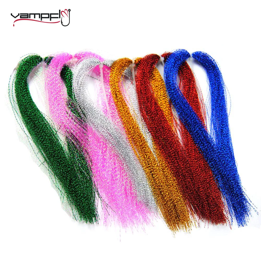 Пластиковые проблесковые нити Krystal flashabu для стримера Нимфа подвязки мушек