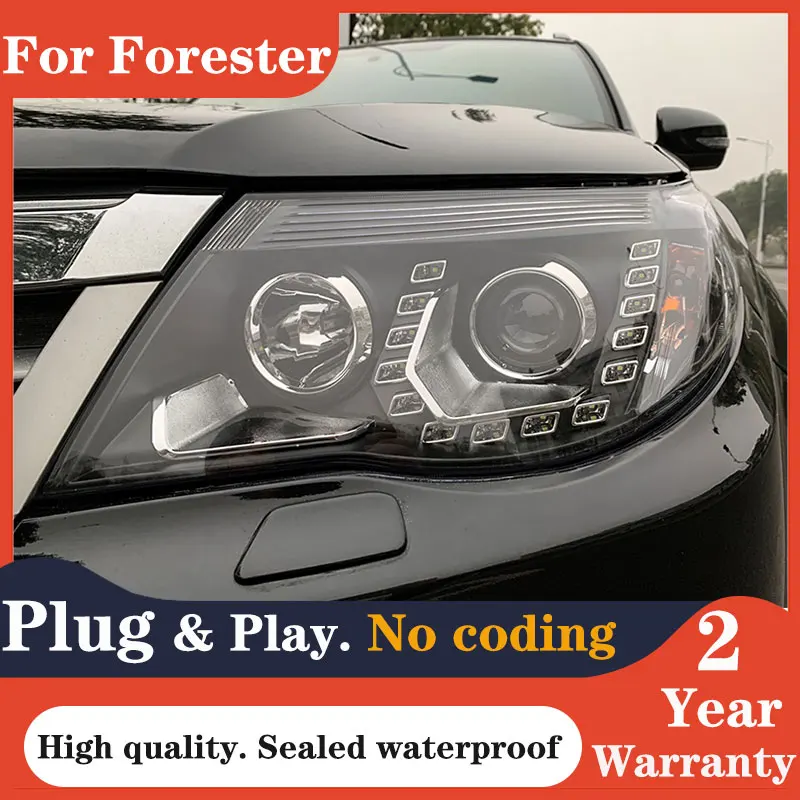 Head Lamp for Subaru Forester Headlight 2008-2012 LED Headlight DRL Hid Bi Xenon Projector Lens Auto Accessories
