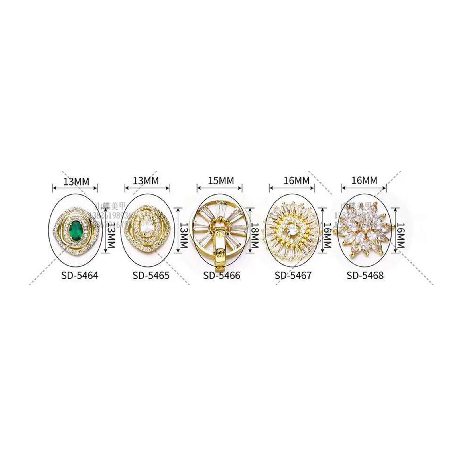 

High-End Nail Art Zircon Metal Decoration Snowflake Zircon Shining Diamond Zircon Pendant Luxury Nail Jewelry