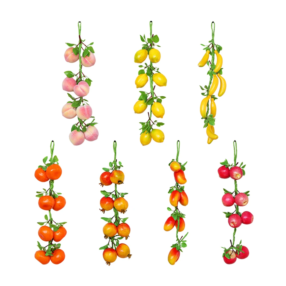 Искусственное фруктовое моделирование связка банан яблоки персики orange lemon