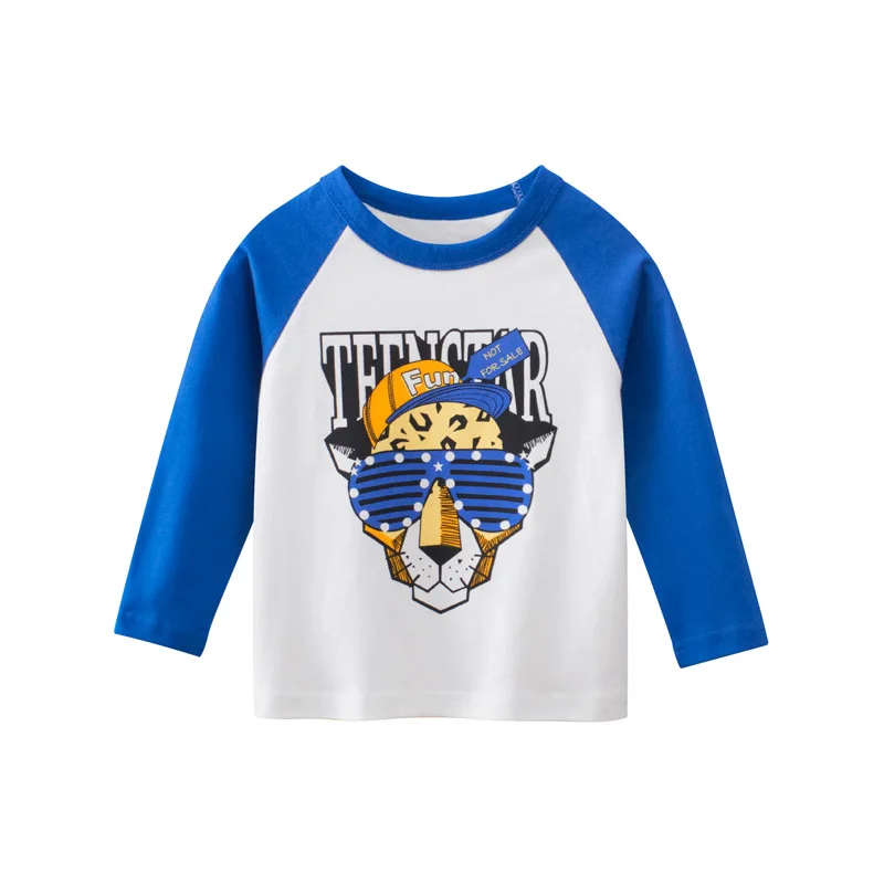 

Baby Clothes Children Boys Girls Cotton Cartoon lion Long Sleeve T-shirt boy girl Tops Autumn Spring Kids Tee For 2-9Years