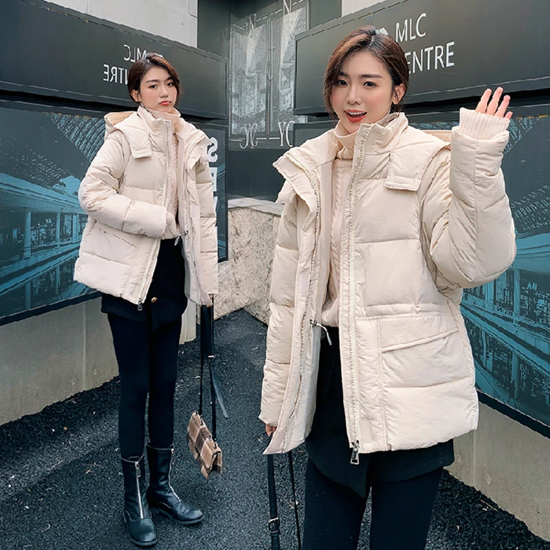 Модная одежда толстый пуховик на талии куртка из хлопка 2019 зимняя пальто для