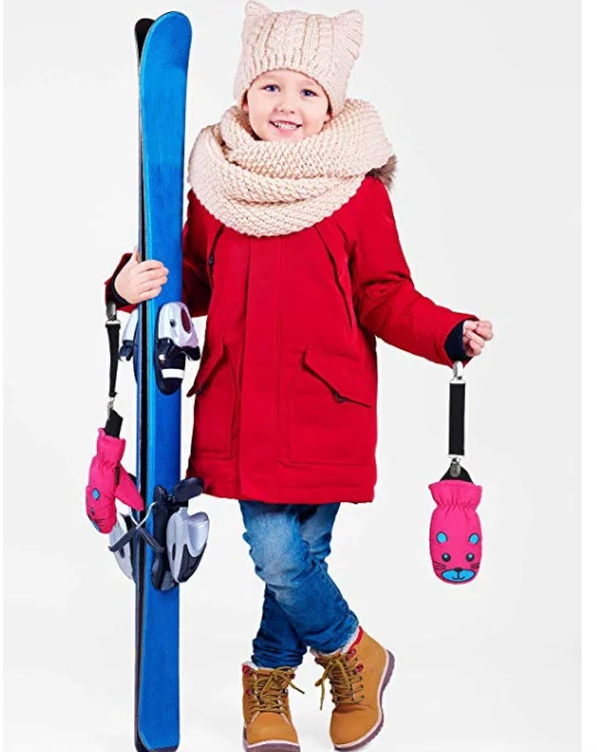 Детские зимние зажимы для варежек эластичные перчатки из нержавеющей стали