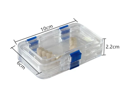

Dental Clear Hingled Displat Jewerly Box Membrant Denture False Teeth 10cm*6cm*2.2cm
