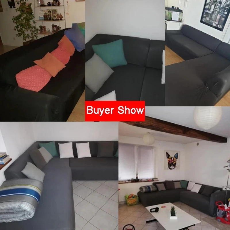 

Solid Color Elastic Sofa Cover Cotton All-inclusive Stretch Sofa Cover for Living Room funda sofa