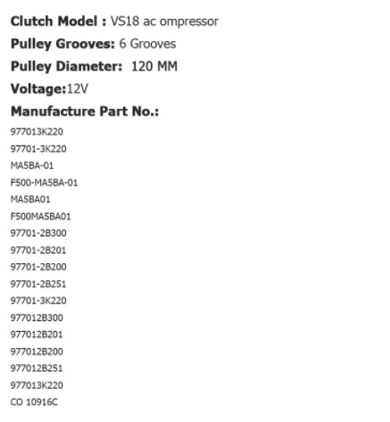 Компрессор кондиционера для HYUNDAI SONATA Эмбера для KIA Оптима Лотце Magentis 977012B201 97701-3K220 977013K220 F500-MA5BA-01 977012B251