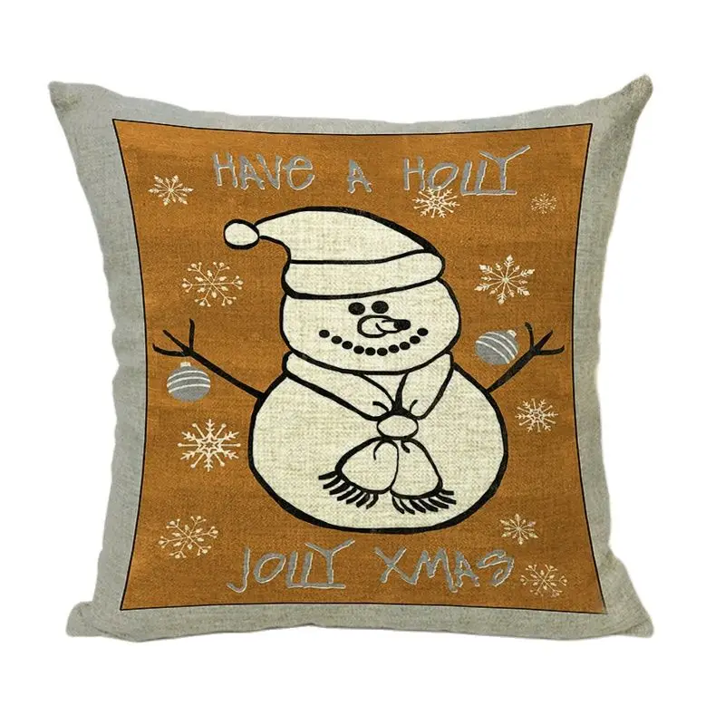 Чехол на подушку фирменное рождественское письмо карамельный костыль снеговик