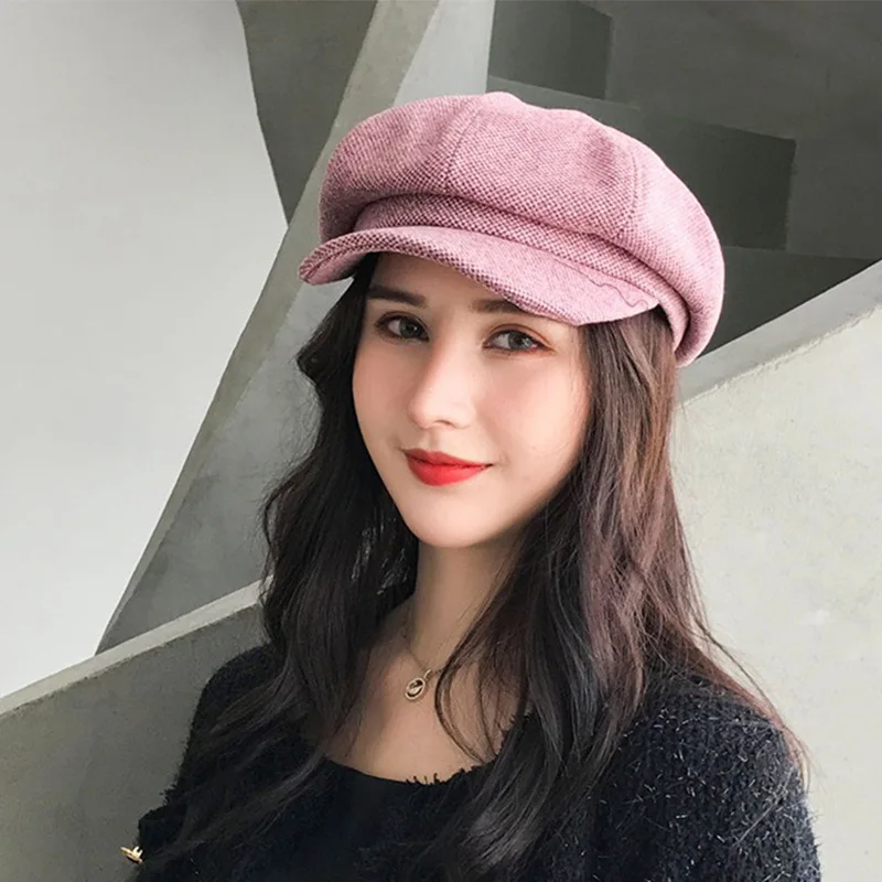 Новая осенне-зимняя женская шапка мужские береты в ретро стиле повседневная