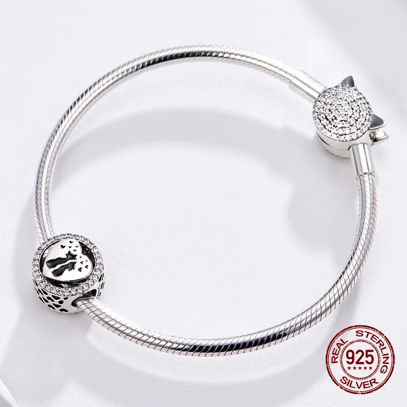 Подвеска для браслета из серебра 925 пробы с котом|Бусины| |