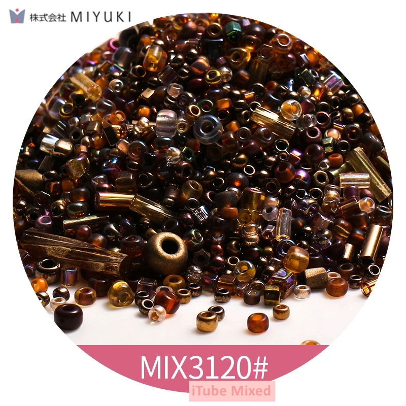 Wholesale 100g Mixed Miyuki Glass Beads Bugles Tubes 11 Colors Japan Glass Spacer Seed Beads for DIY Craft Clothing Accessories