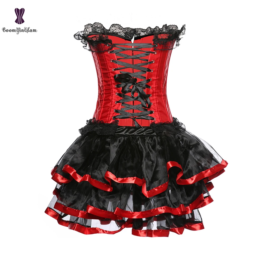 Комплект из 3 предметов сексуальный женский бюстье в стиле ретро красный корсет