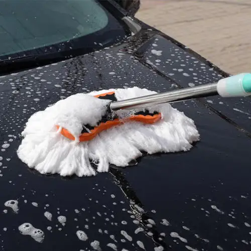 

Brand New Car Telescoping Mop Clean Dusting Brush Wiping Soft Milk Silk Mop Car Body Window Wash Cleaning Brush Tools