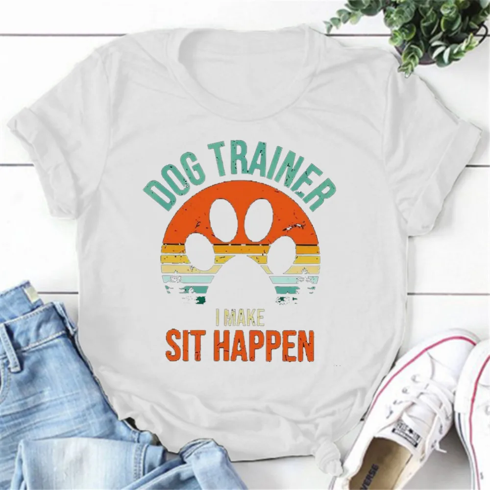 

Тренировочная футболка с графическим рисунком «Я-тренер для собак», чтобы сидеть и случиться, черный, настоящий, Королевский, верец, Олива