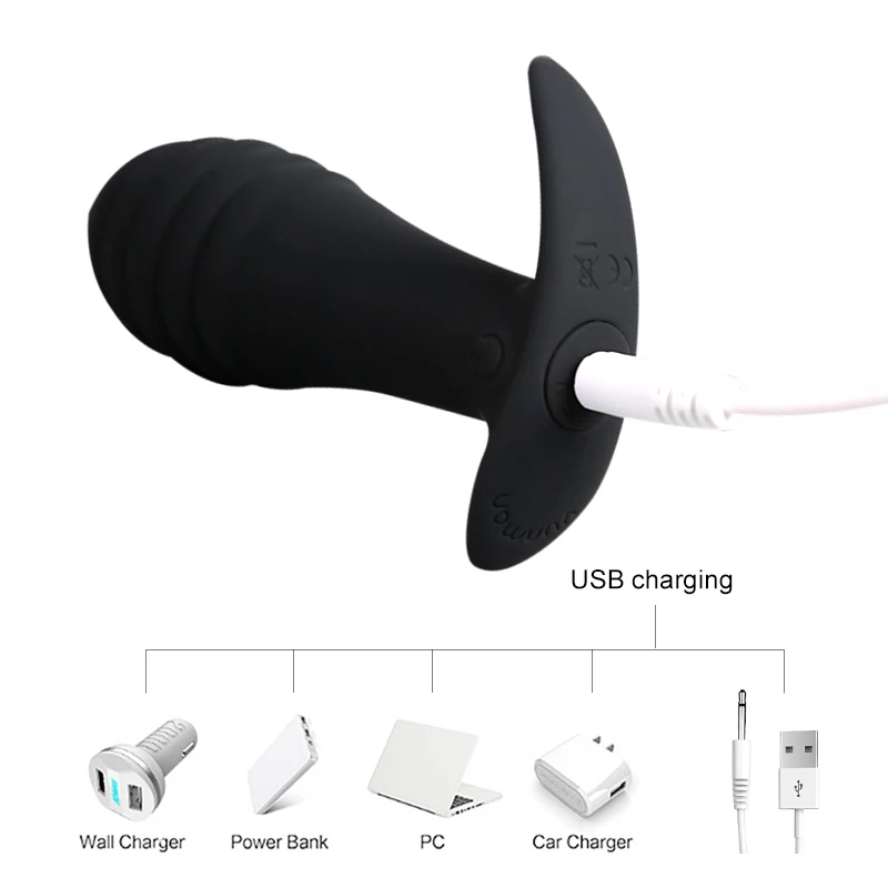 Беспроводной дистанционный Анальная пробка фаллоимитатор вибратор секс игрушки