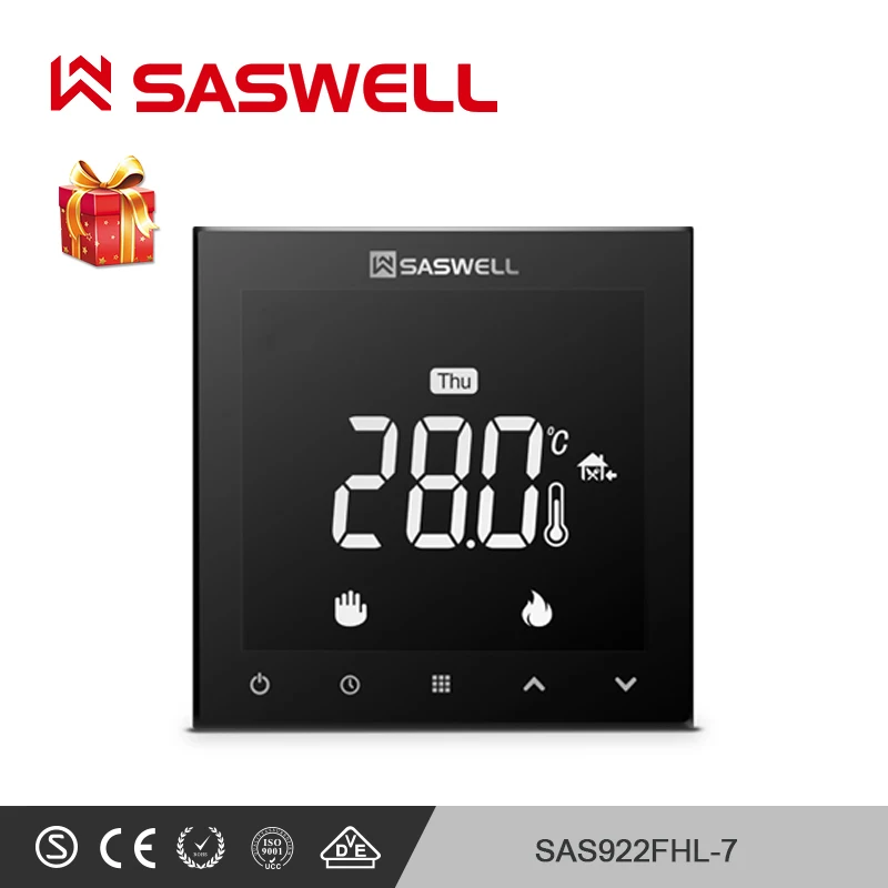 SASWELL Wi-Fi термостат контроллер для электрического комнатного подогрева пола термостат температура для еженедельного программируемого