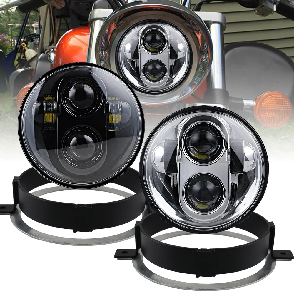 Для Honda 2002 2008 VTX 1800 1300 5 75 дюймов светодиодные мотоциклетные фары дальнего и