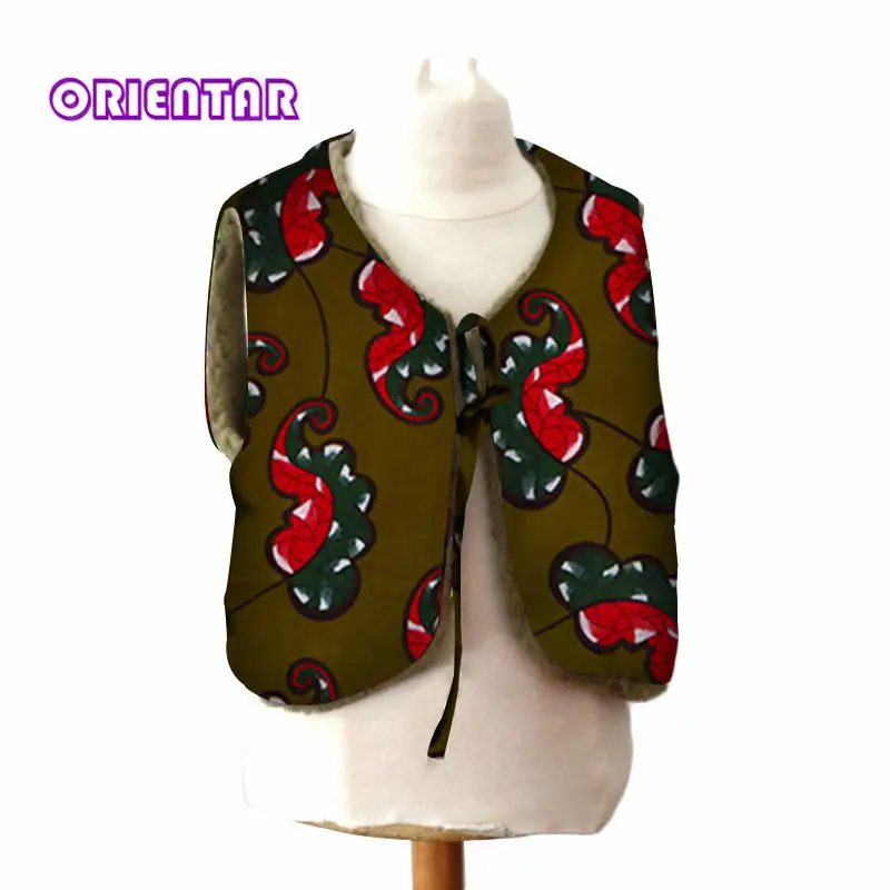 Одежда в африканском стиле Детская верхняя одежда Жилеты Зимняя теплая жилетка