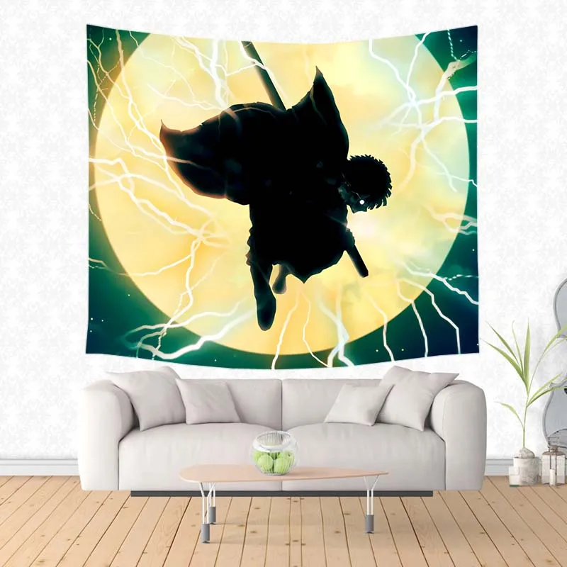 Настенный гобелен с рассеканием демонов домашний декор искусственный ковер