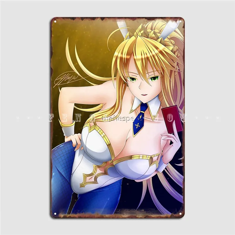 

Судьба/большой заказ летний кролик Artoria металлический знак настенная пещера бар пещера дизайн стены Декор жестяной знак плакат