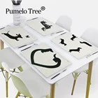 Столовые Салфетки 42x32 см такса, любовь, милая собака, чайное полотенце, животные, Льняные декоративные салфетки на заказ, кухонные Столовые Салфетки