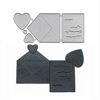 heart envelope metal cutting die stencil for diy scrapbooking card making embossing folders stamps and dies new craft cut mold