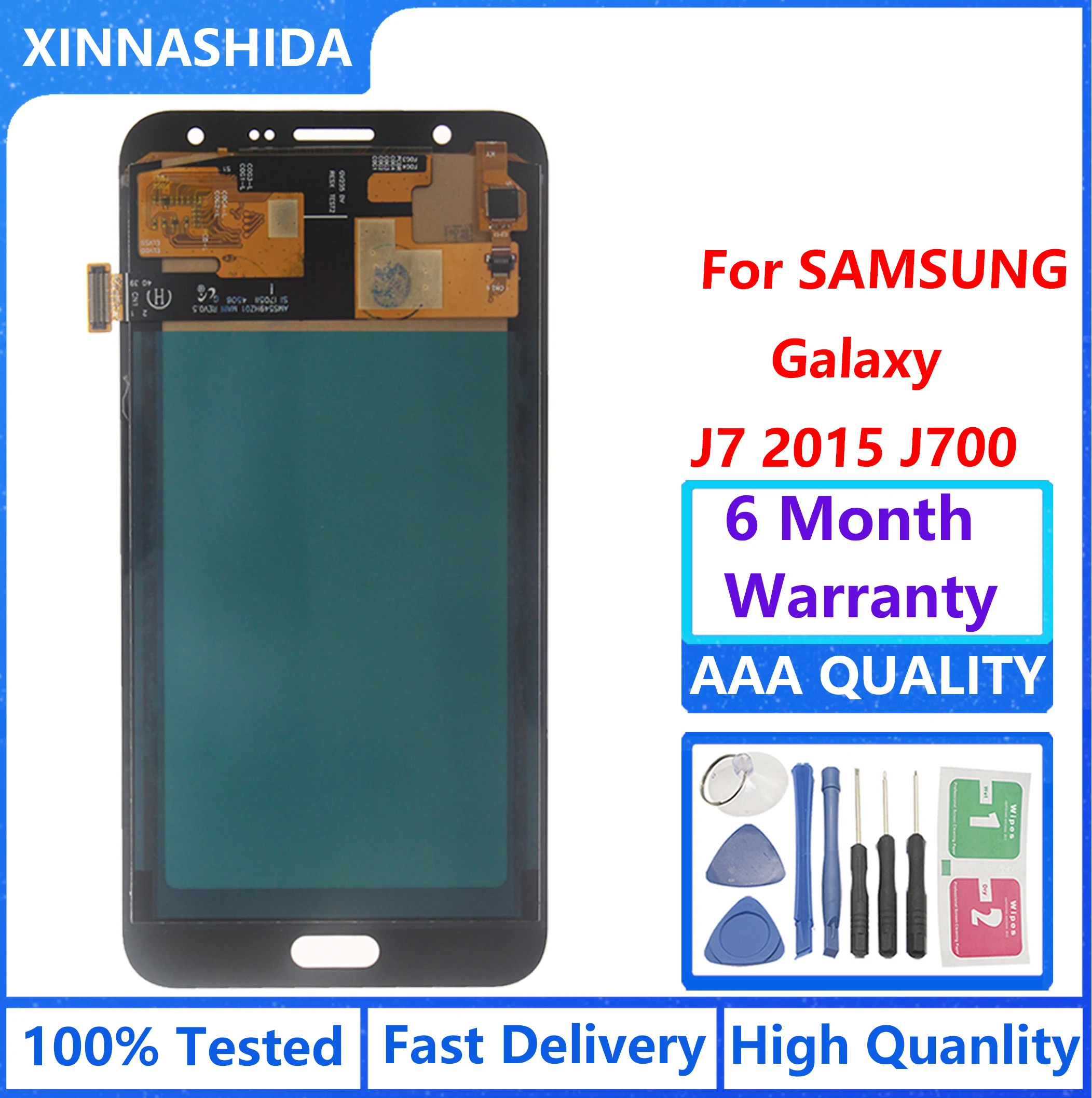 Копия OLED для Samsung Galaxy J7 2015 J700 J700F ЖК-дисплей сенсорный экран дигитайзер Замена J700H