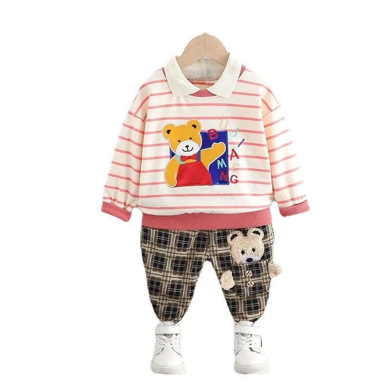 

New Boys Clothing Spring Autumn Baby Girl Clothes Children Cartoon T-Shirt Pants 2Pcs/Set Toddler Casual Costume Kids Tracksuits