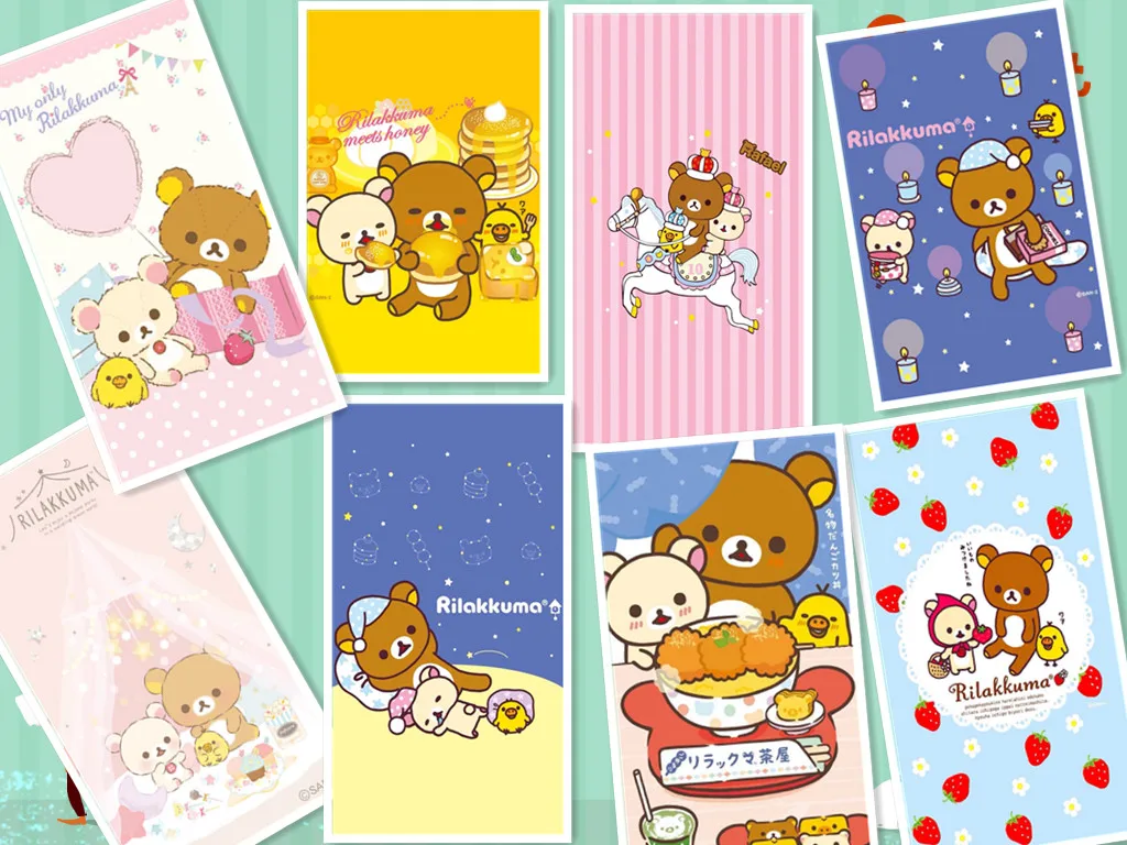 Постер Rilakkuma включает в себя 8 различных рилаккума наклейки картины шт./лот аниме
