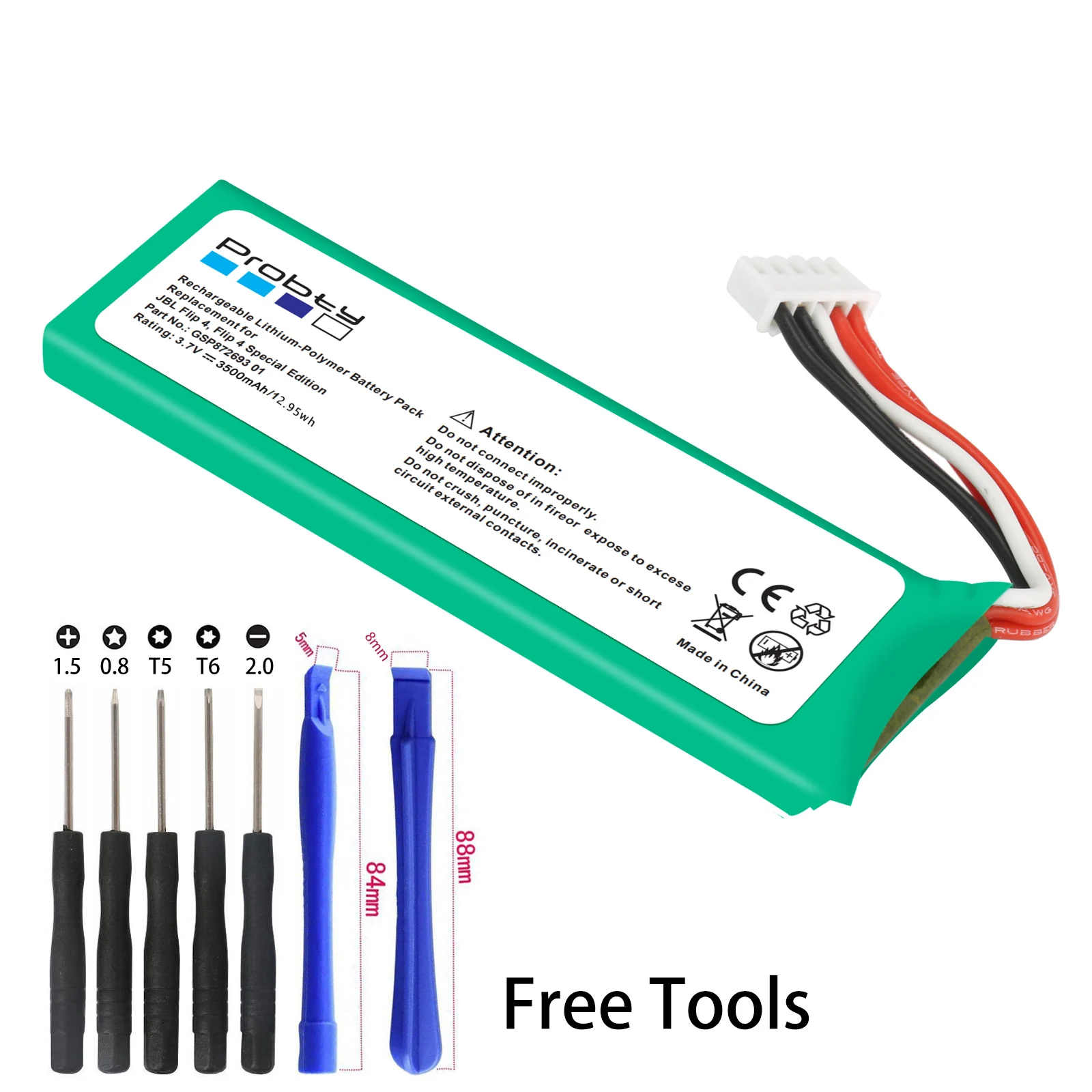 

3500mAh Battery GSP872693 01 for JBL Charge 4 JBL Flip 4, Flip 4 Special Edition+ teardown tool