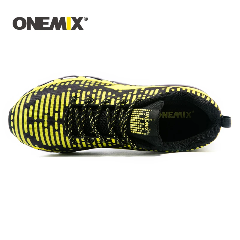 

ONEMIX Running Shoes for Men Fashion Air Cushion Sneakers Leather Jogging Footwear Outdoor Walking Fitness Trainers Sports Shoes