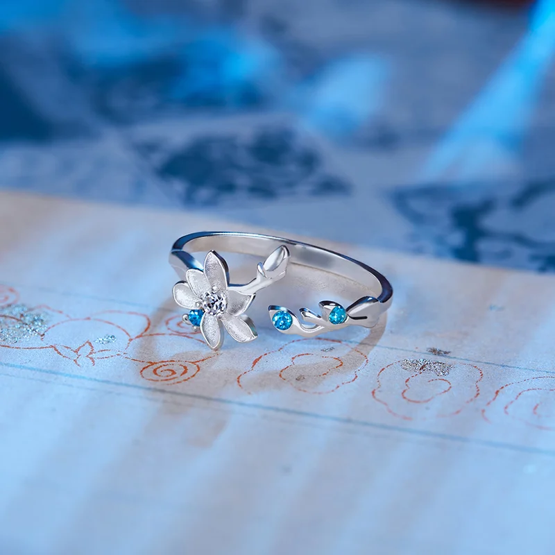 Anillo de cultivo demon&iacute;aco de gran maestro, Plata de Ley 925, figura de acci&oacute;n de Wei Wuxian Lan Wangji MDZS, regalo-5